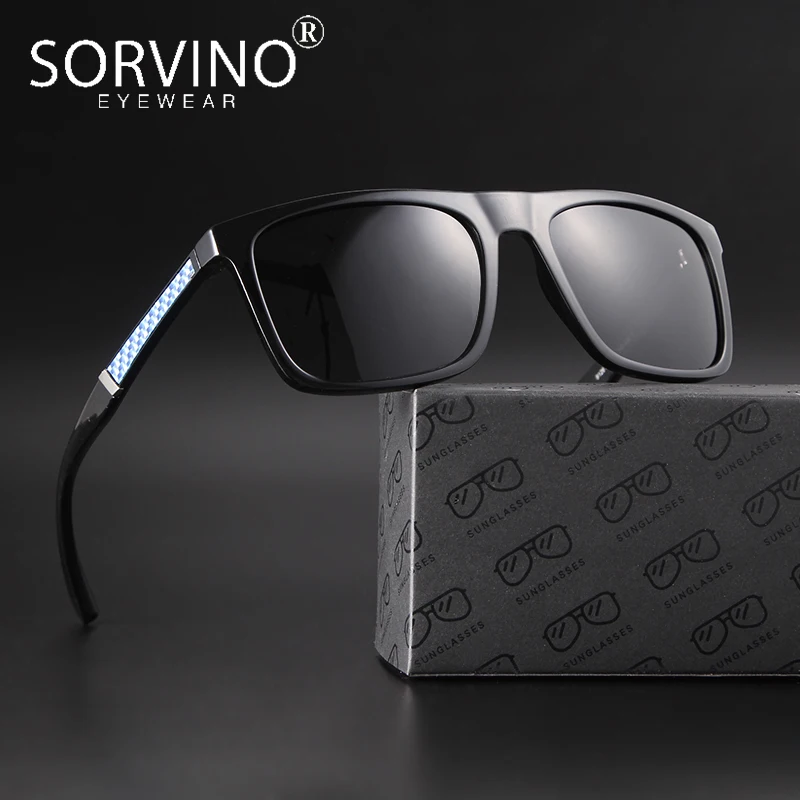 SORVINO Vintage Sunglasses Men Women Polarized 2020 Square Sunglass Luxury Brand Designer Rave Festival Big 90s Sun Glasses P348