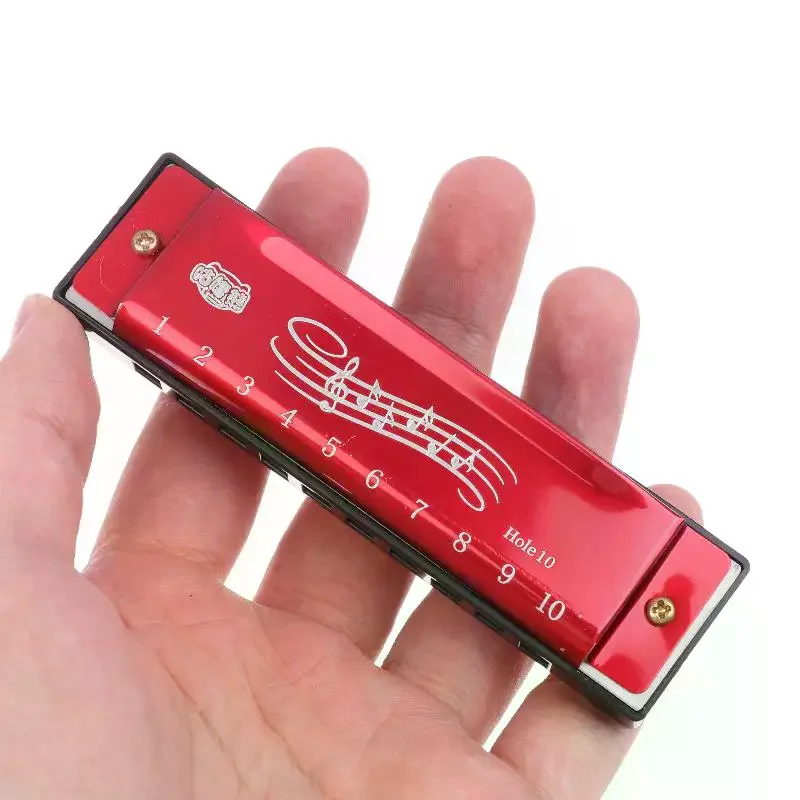 

Чехол 10, подарок для студентов, детей, начинающих, металлическая губная гармошка, диатоническое отверстие для ключей, для дома и профессионального использования