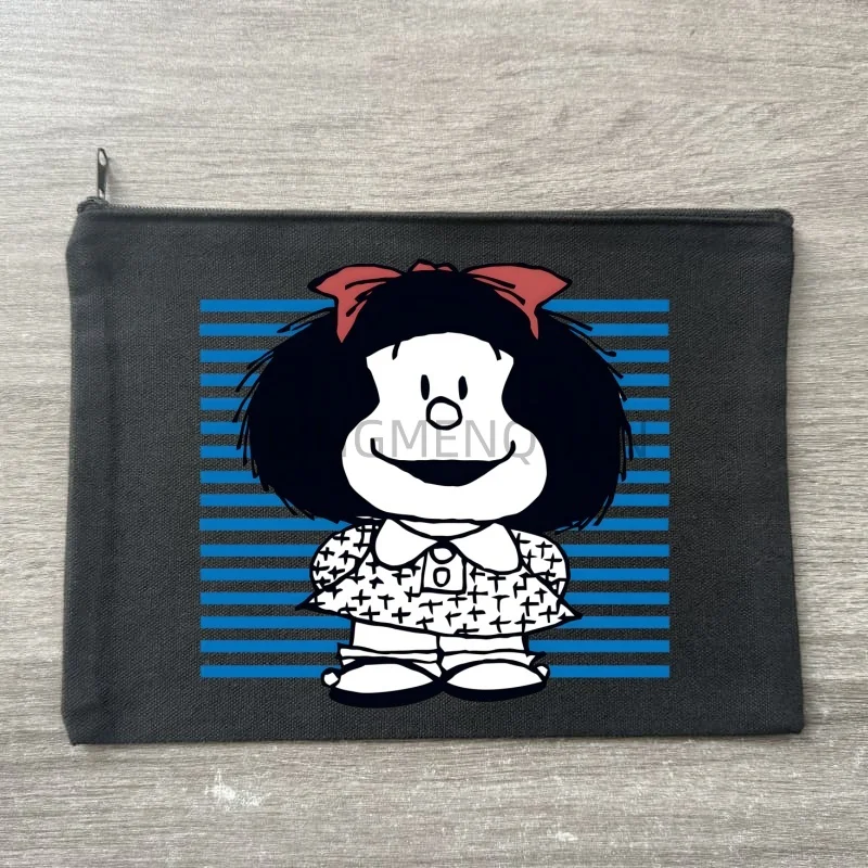Mafalda Handbag Makeup Bag Fashion Cosmetics Storage Canvas Bag Environmentally Friendly Women's