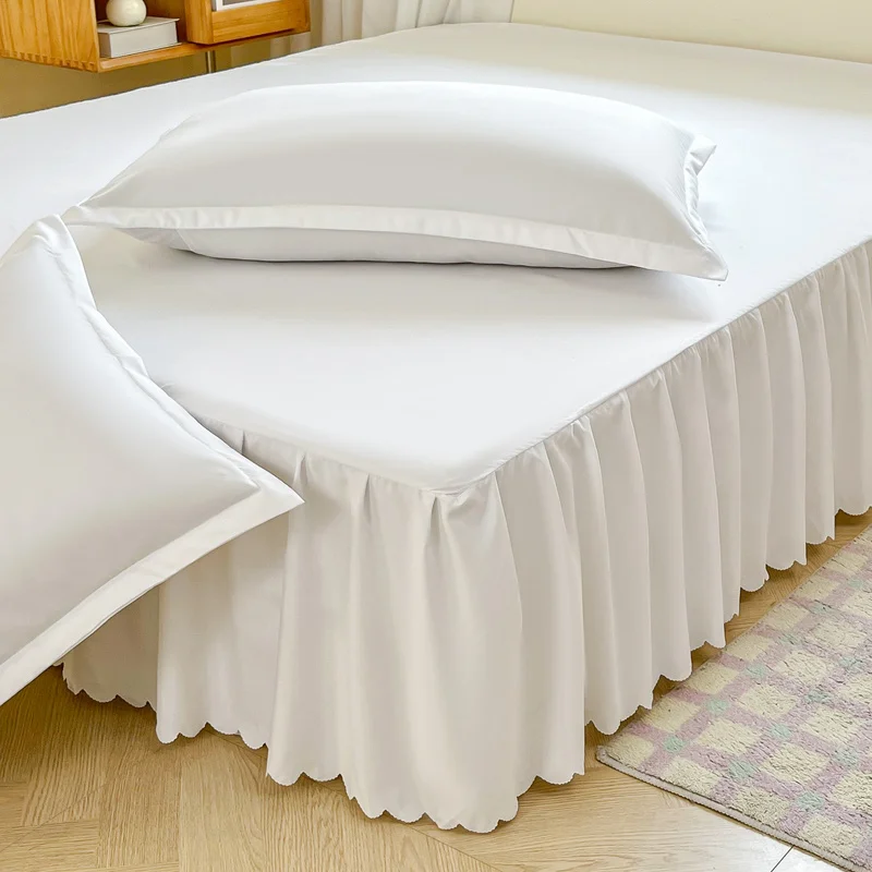 Microfiber Bed Skirt Dust Ruffle 35cm Drop, Ultra Soft Touch, Machine Washable,  Wrinkle Free Fade Resistant, Easy Install