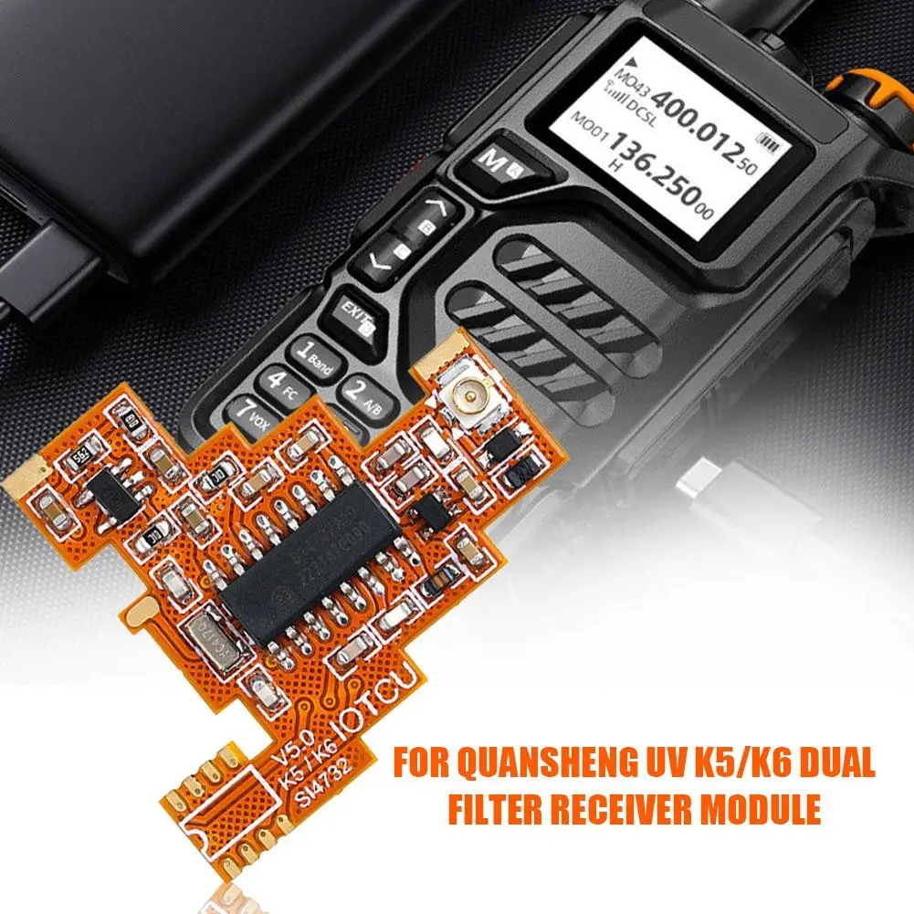 Placa de modificación de walkie-talkie para Quansheng Uv K5/k6, módulo receptor de filtro Dual con S14732, tablero suave Fpc, accesorios N6p9