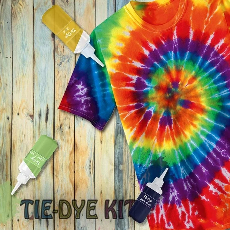 

18 Color Tie Dye Clothing Graffiti Paint Rainbow Cold Water Tie Dye Set,Creative Painting Suit for Kids A