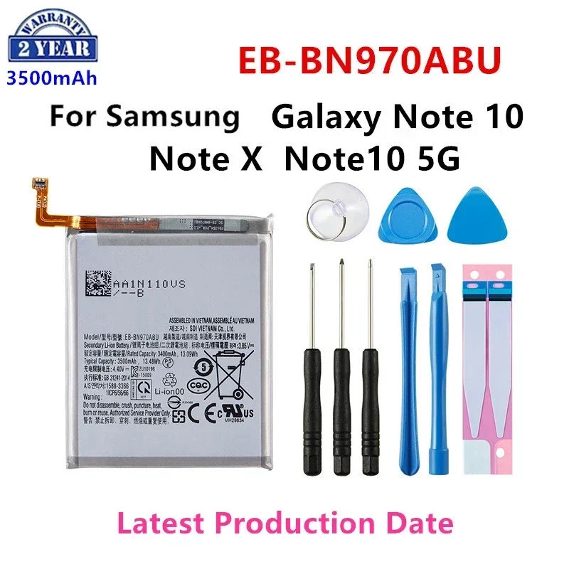 

Brand New EB-BN970ABU Replacement 3500mAh Battery For Samsung Galaxy Note 10 Note X Note10 NoteX Note10 5G Batteries+Tools