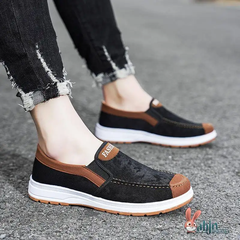 

New Old Beijing Cloth Shoes Popular Model Cow Tendon Bottom Slip-On Men's Shoes Canvas Casual Anti-Slip Wear-Resistant Work S...
