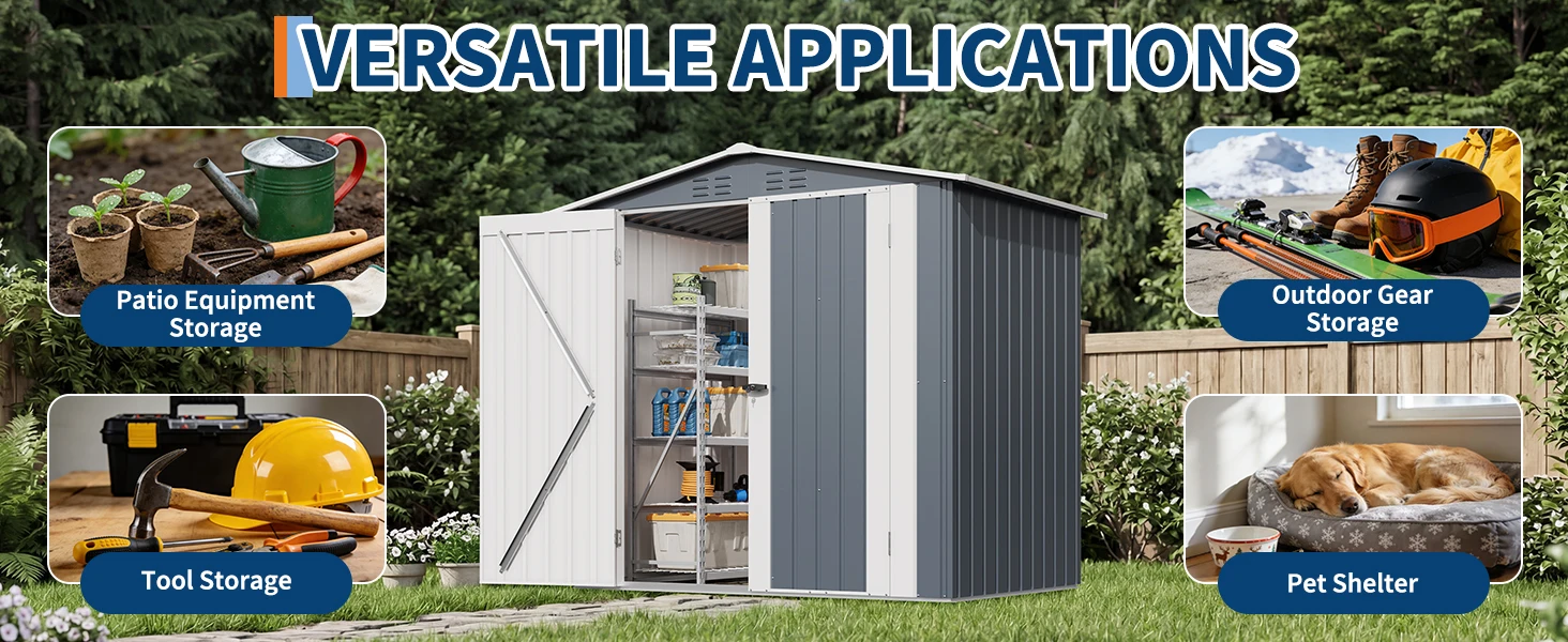 Metal Garden Storage Shed — product detail 7