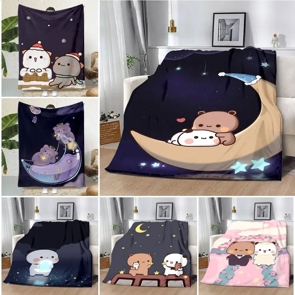 

Милое одеяло с принтом Bubu Dudu, мягкое и теплое, идеально подходящее для домашних путешествий, пикников, подарков на день рождения