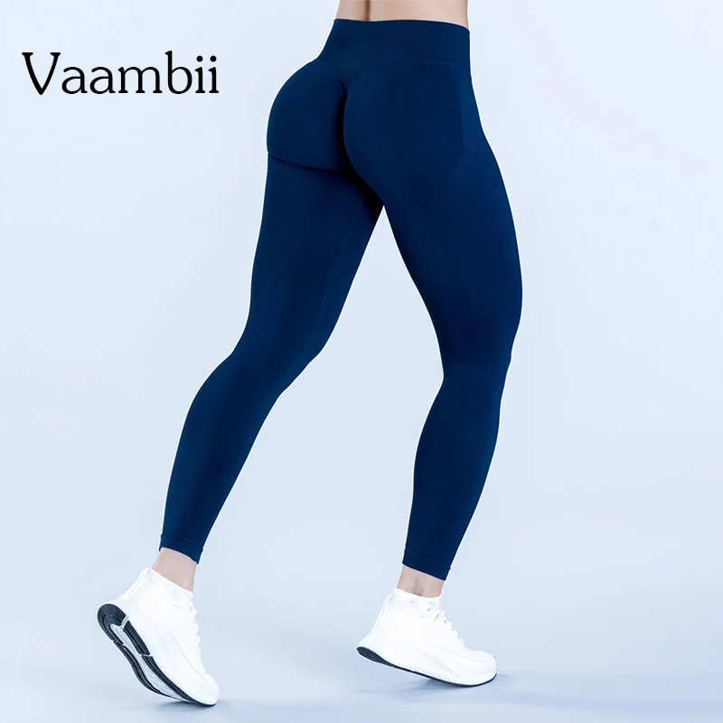 Ударные леггинсы, эластичные бесшовные леггинсы с низкой ребра на талии, леггинсы для бега в тренажерном зале и ягодицах, женские узкие брюки для йоги