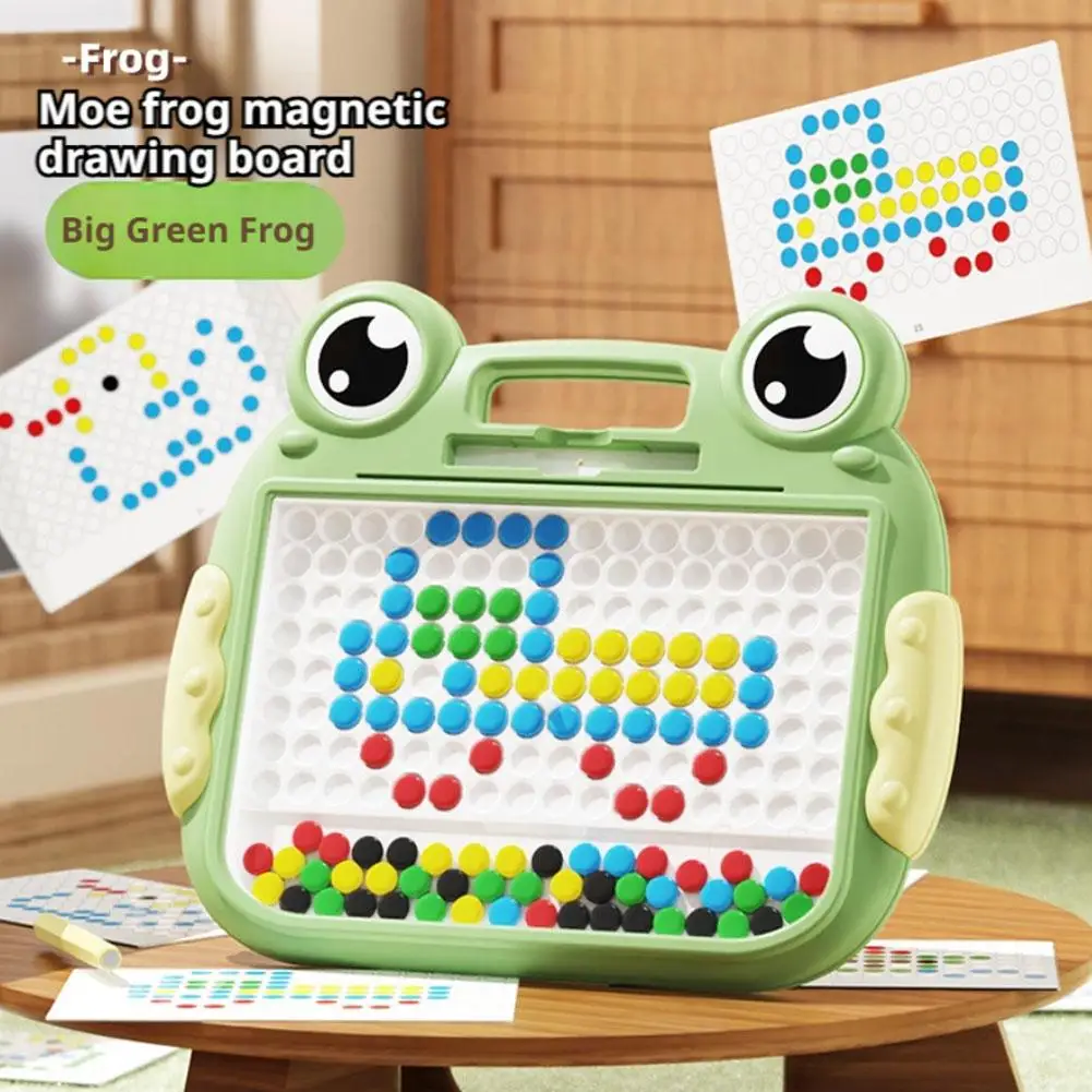 กระดานวาดภาพแม่เหล็กสำหรับเด็ก กระดานวาดภาพขนาดใหญ่พร้อมลูกปัดแม่เหล็กและปากกา กระดานวาดภาพขนาดใหญ่สำหรับเด็ก ของเล่นเพื่อการศึกษา