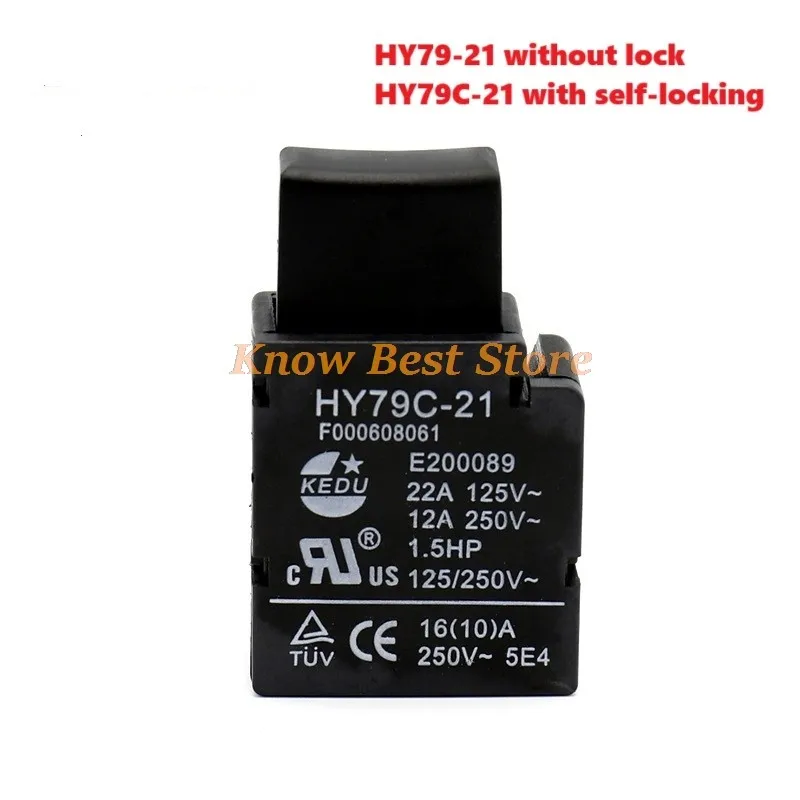 1PCS HY79C-21 Handheld Electric Tool Trigger Switch 16A 125/250V - Durable Electrical Component for Power Tools