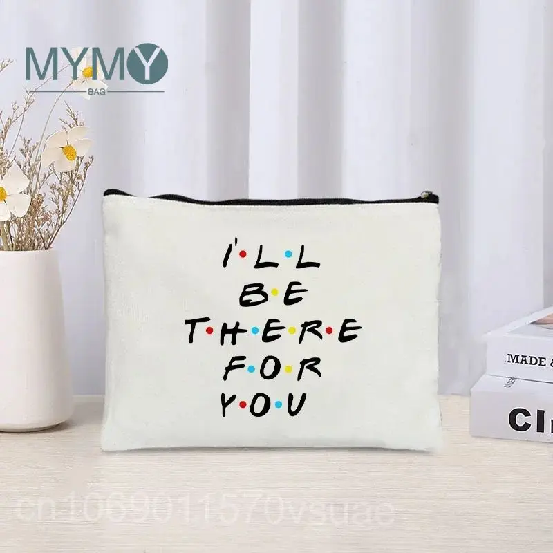 Friends TV Show Printed Makeup Bags Cosmetic Bag with Zipper Girl Casual Travel Toiletry Bag Lipstick Storage Pouch Handbags