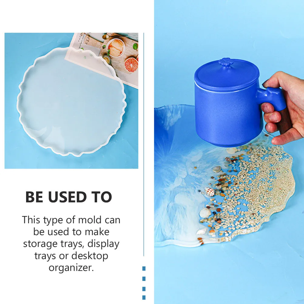 

4pcs Large Round Crystal Resin Mold For Diy Storage Tray Organizer Craft Silicone Mould Epoxy Art Tool Jewelry Making Kit