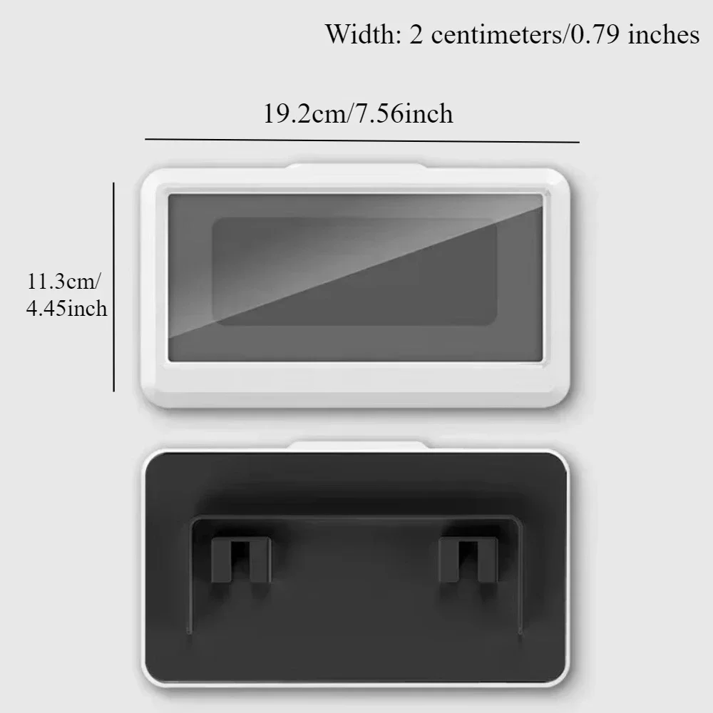 1PC A Temporary Phone Storage Box in The Bathroom,Waterproof and Anti Fog Phone Holder for Bathroom, Bathtub, and Kitchen Walls