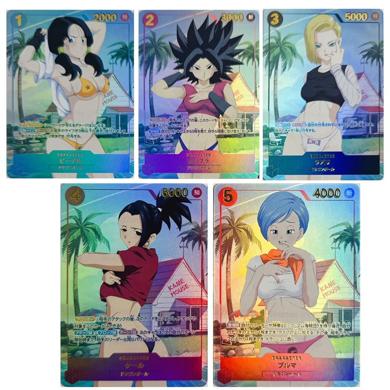 

Dragon Ball Collectible Cards DIY Bulma Kale Petel Karifra Monkey King Holiday Gifts Boys Collectible Cards Bronzing Oblique