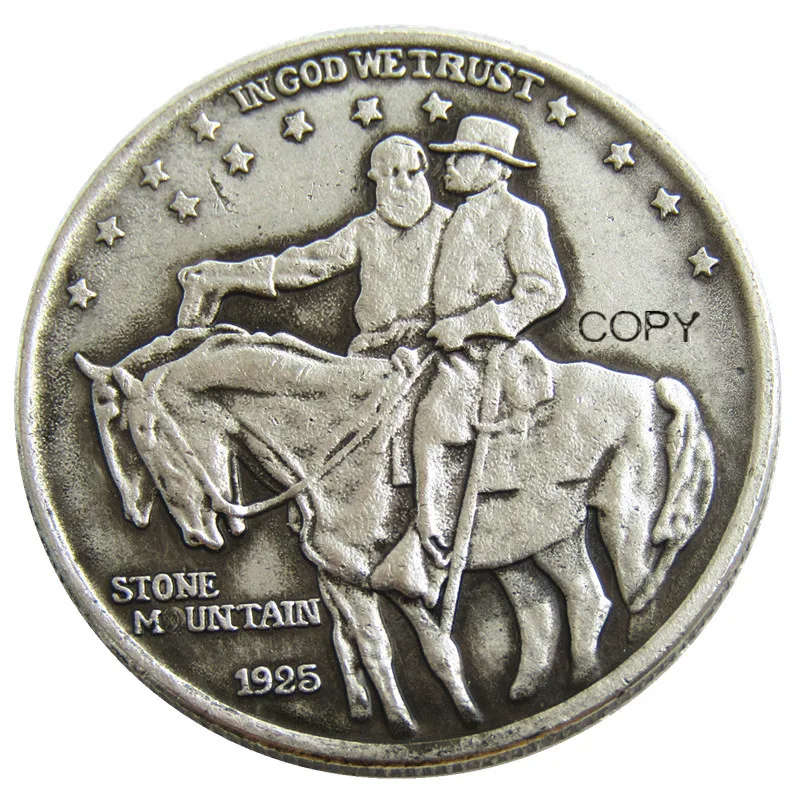 US 1925 Stone HALF DOLLAR Silver Plated Copy Coin