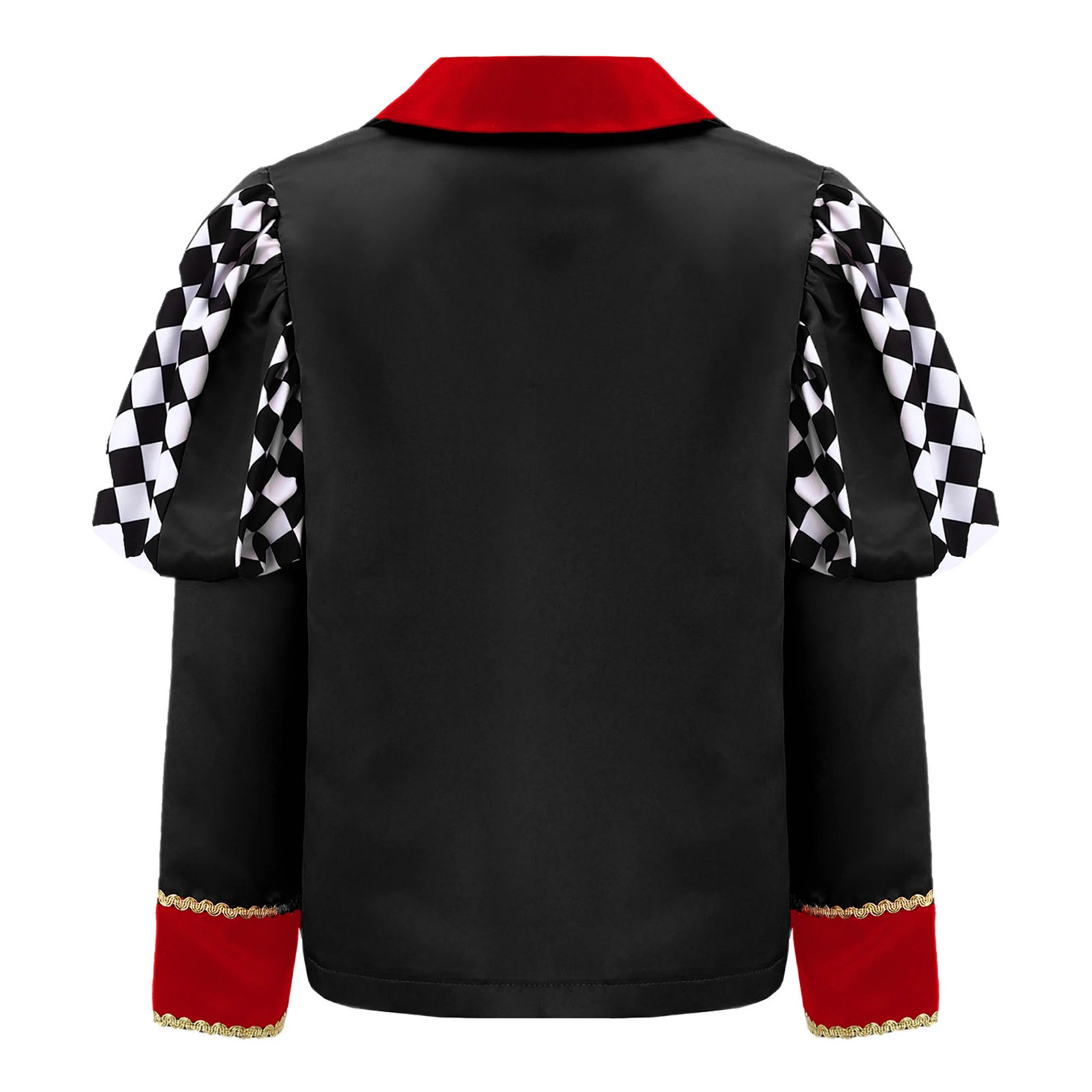 

Детские костюмы для косплея королевы цирка для девочек, Золотая лямка с пышными рукавами и пуговицами спереди, карнавальное тематическое праздничное пальто на Хэллоуин, верхняя одежда