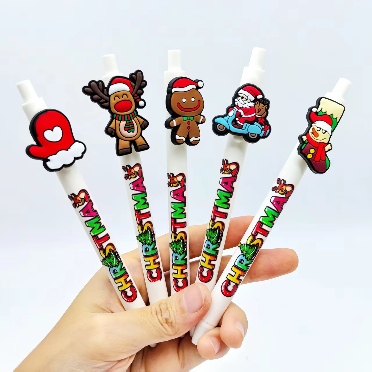 

5pcs/10pcs/12pcs/16pcs Christmas pen Creative Santa Claus Elk Ballpoint Pen Christmas gift stationery