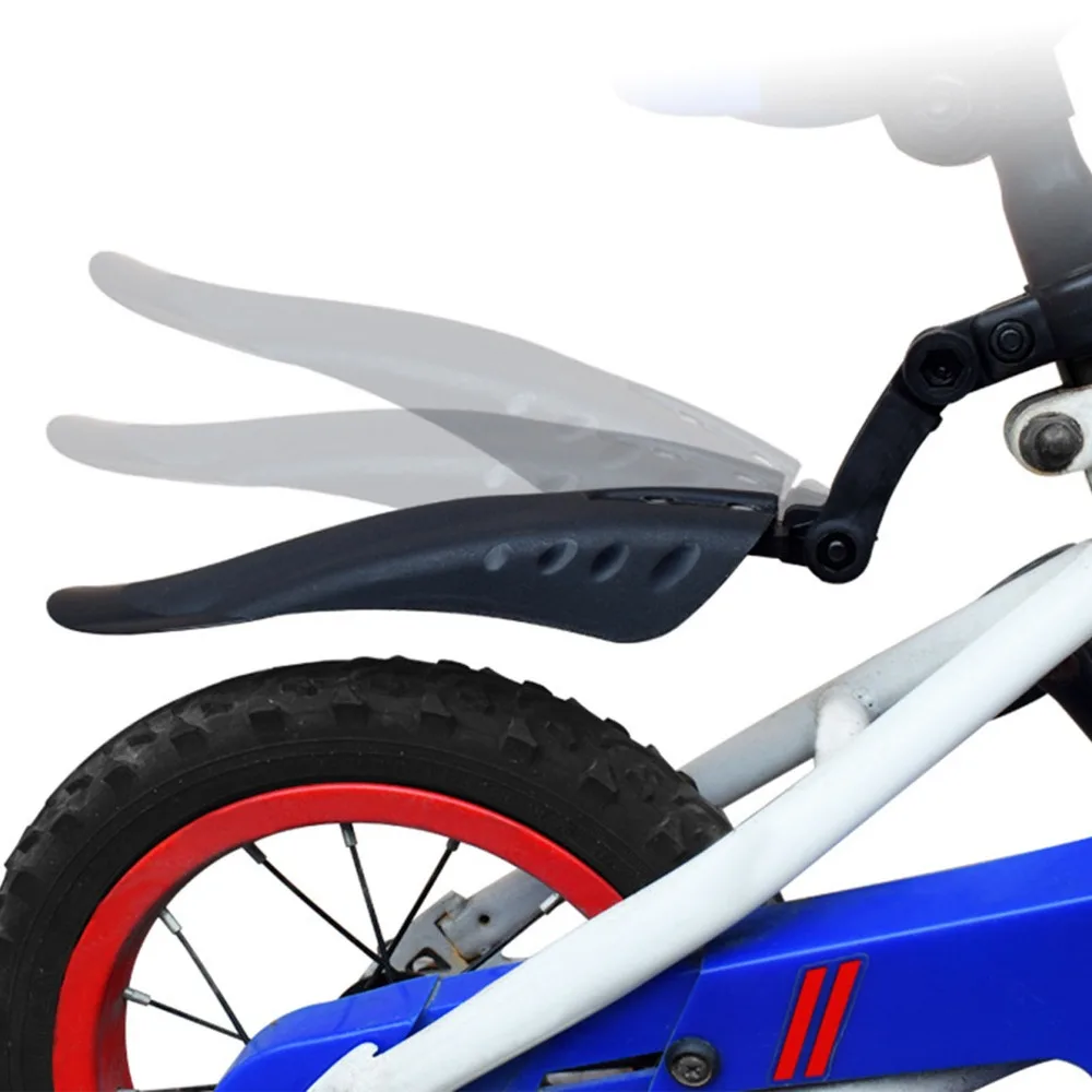 2Pcs Front Rear Set Bike Mudguards Black Easy to install Adjustable Bicycle Mudguards Rainproof for 12/14/16/18/20 inch Bikes view 4