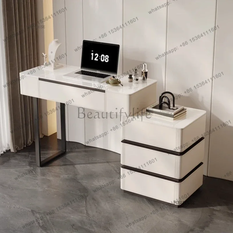 Nordic Luxury Dressing Table Solid Wood Modern Simple Makeup Table Combination Home Bedroom Dressing Table with Password Lock DD
