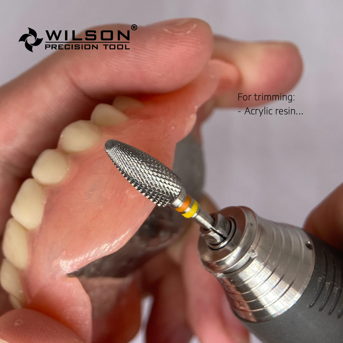 Wilson ferramentas de precisão carboneto laboratório dental bur pieza de baja velocidad para aparar a resina