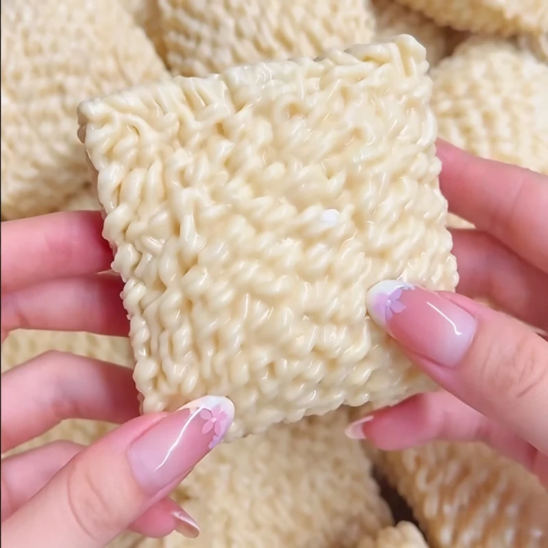Crunchy Fried Noodles Squishy Stress Ball Fidget Toy Squeeze Toy Round Blocks Filled ASMR Anti Stress Release Hand Relax Gift