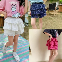 Girls' Shorts Lace Fluffy Cake Skirt Pants 2023 New Summer Fashion Casual Culotte Children'S Clothing Cute And Versatile Pants