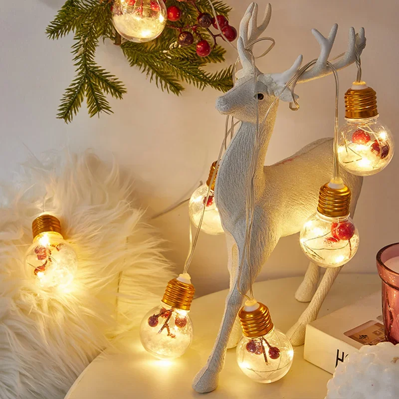 4M 10Bulbs LED Light String Fairy Battery Powered For Home Bedroom Living Room Wedding Party New Year Christmas Tree Decoration