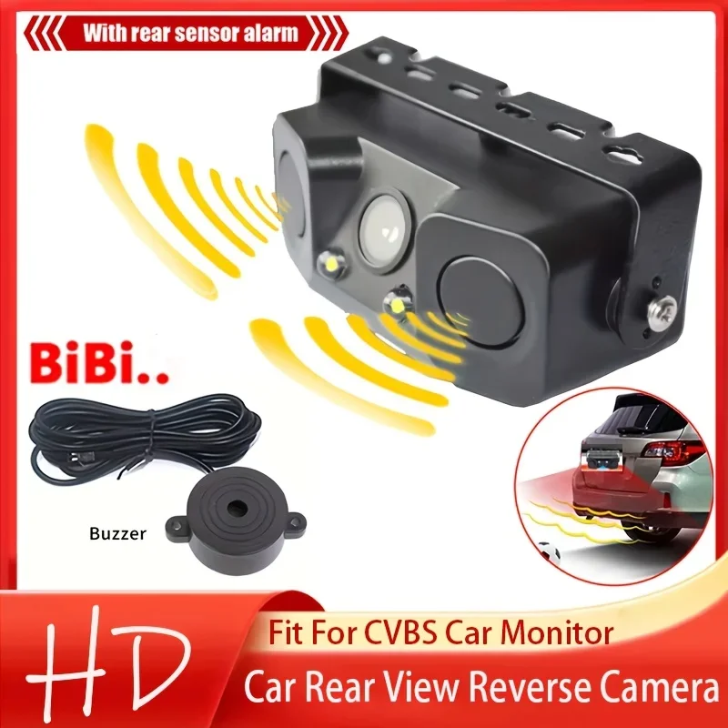 Dual 2LED Night Vision Car Camera System BSD/ADAS Buzzer Alarm Backup Camera with CVBS
