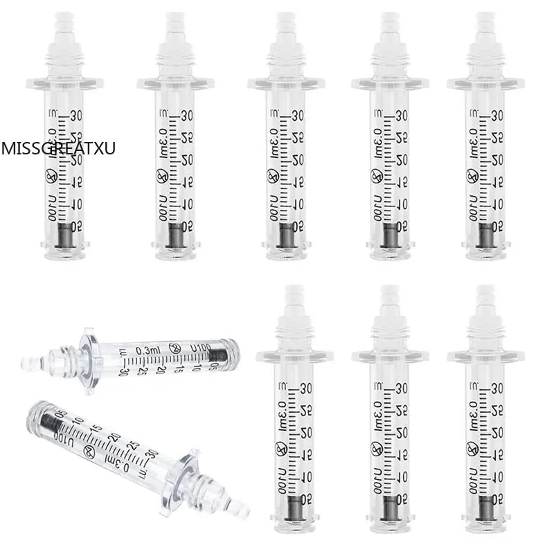 20Pcs EMECE 0.3ML Empty Ampoule Nozzle Disposable Individually Wrapped Plastic Tube for Cosmetic Serum Reagent Dispensing