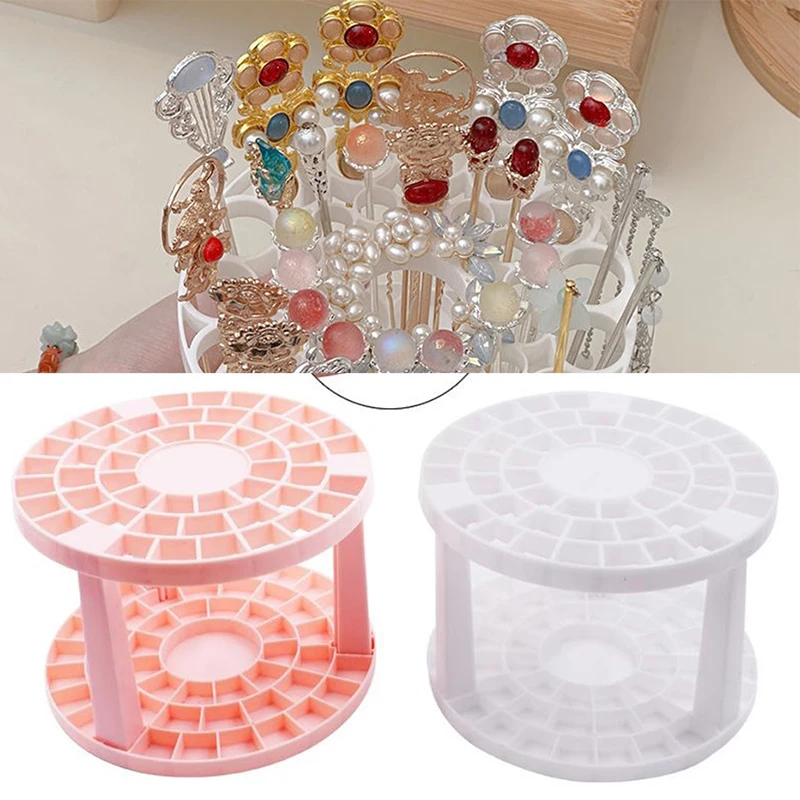 45 Hole Hairpin Storage Box Multifunction Large-Capacity For Make-Up Brush Storage Box Table Organizer Jewelry Display Stand