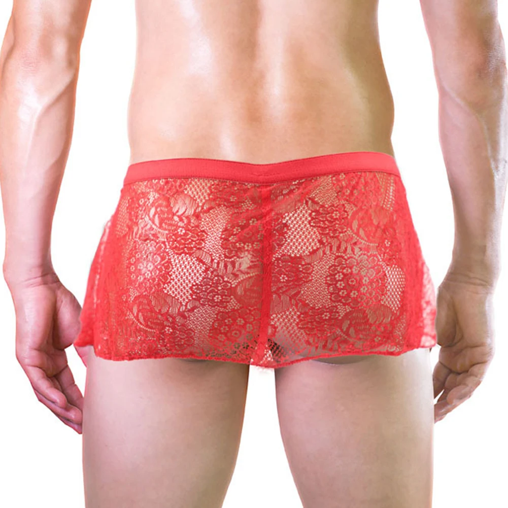 Thong T Pants Briefs For Men Large Swing Skirt Lingerie Low Waist Men\\\'s Mens Brief G-String Lace Panties Pouch