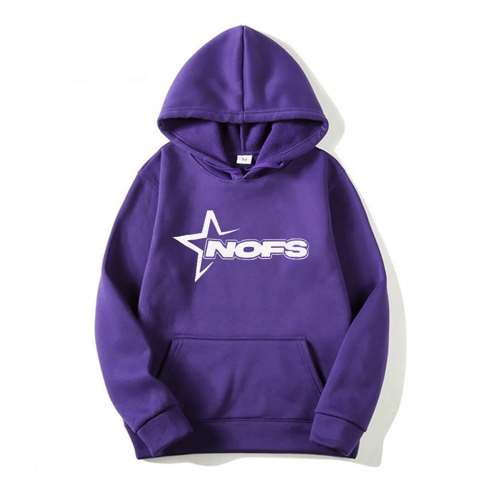 2024 trendy brand new letter Nofs hoodie for men and women, couple style rock pullover, batch trendy hip-hop skateboard hoodie,