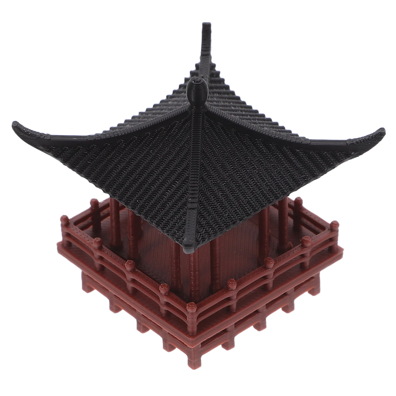 

1pc Miniature Pavilion Statue Chinese Vintage Architecture Bonsai Landscape Ornament Asian Micro Garden Accessories For