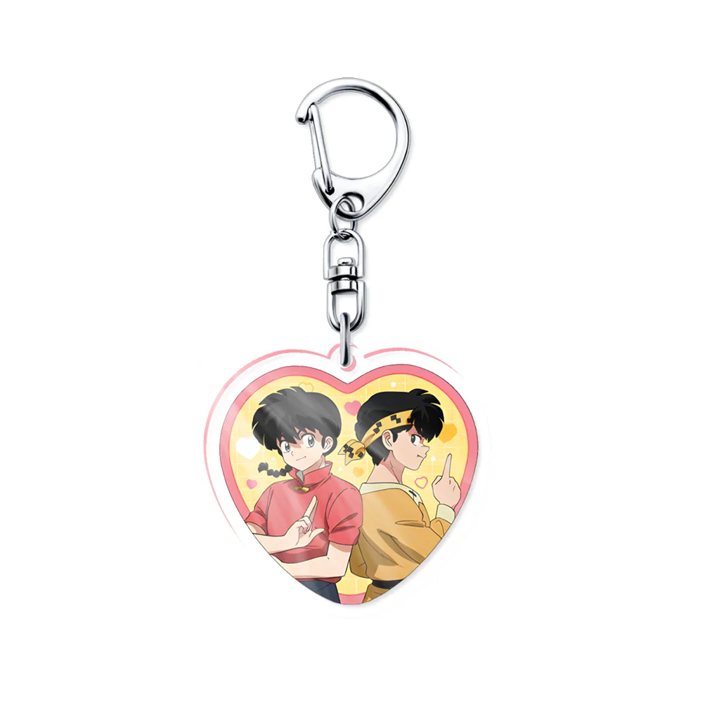 Anime Ranma 1/2 6cm Ranma Saotome Kasumi Tendou Kodachi Kunou Acrylic Key Cute Cartoon Schoolbag Pendant Display Collectibles