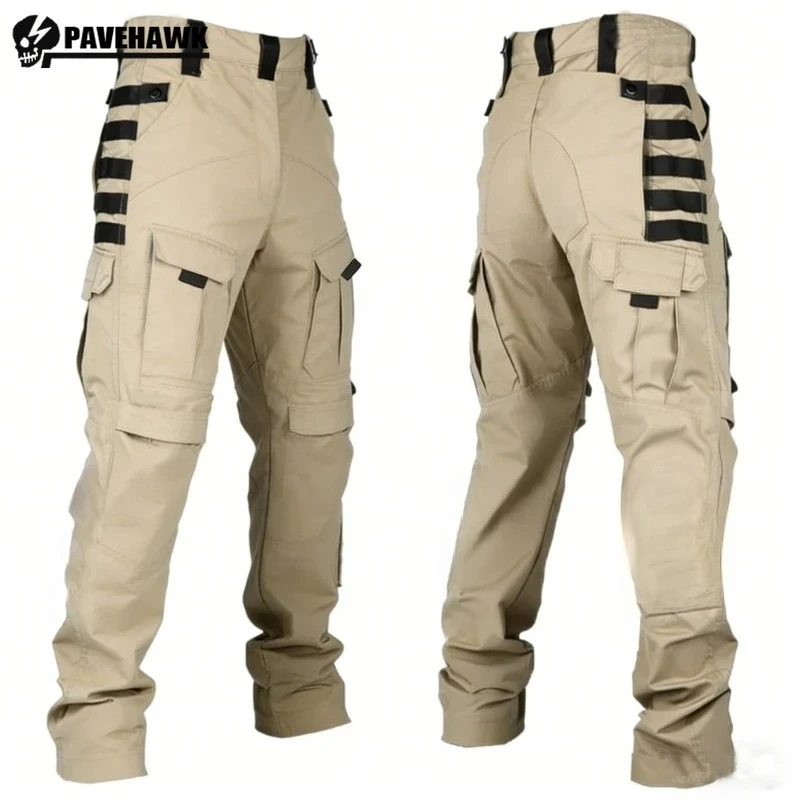 

Outdoor Multi-pocket Mens Cargo Pants 2026 New Wear-Resistant Straight-Cut Storm Trousers Waterproof Sports Training Pants