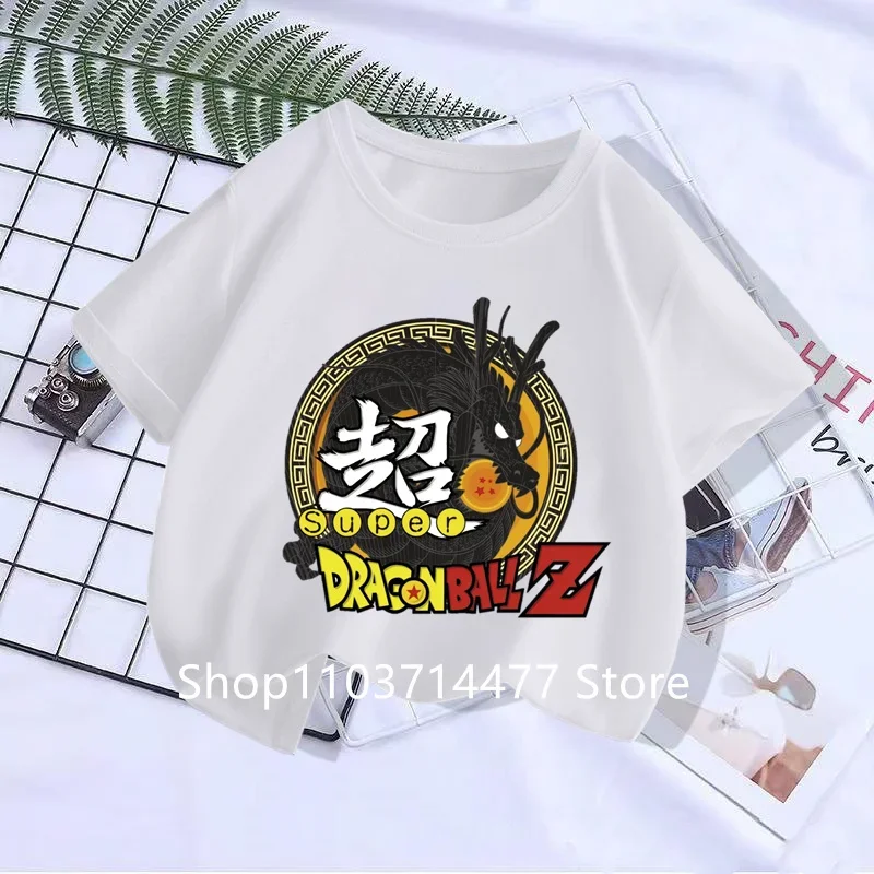 2024 DragonBall Hoodie Kids Summer Sports T-shirt Boys Girls Goku Sports Short Sleeve Boys Clothes Girls Short sleeve kids