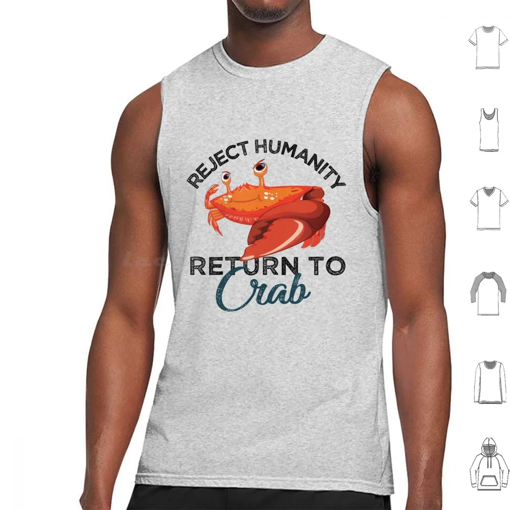 Rejeter l'humanité retour au crabe évoluer embrasse crabe débardeurs gilet sans manches crabe évoluer pour l'embrasse crabe singe Meme