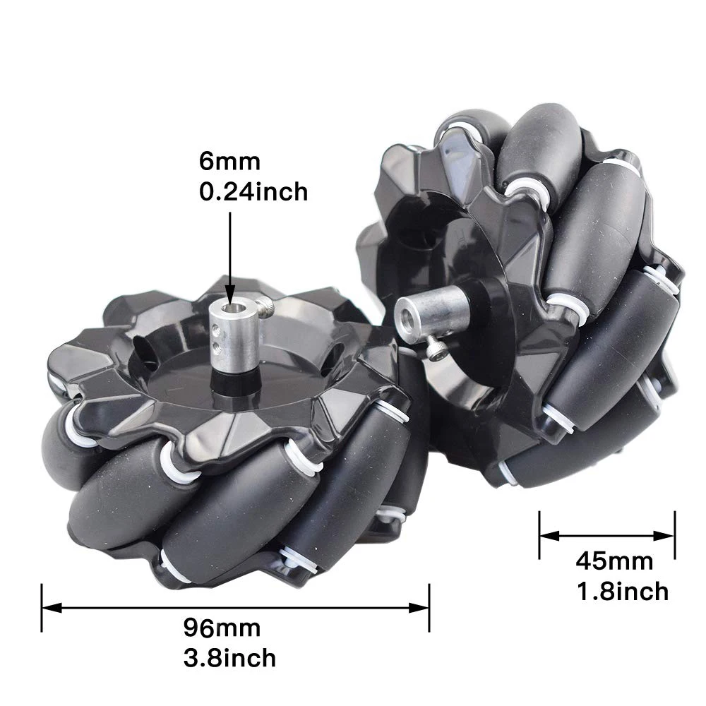 20KG Payload Mecanum Wheel Robot Car Chassis Kit con motore Encoder DC 12V per Arduino ROS STM32 Raspberry Pi fai da te