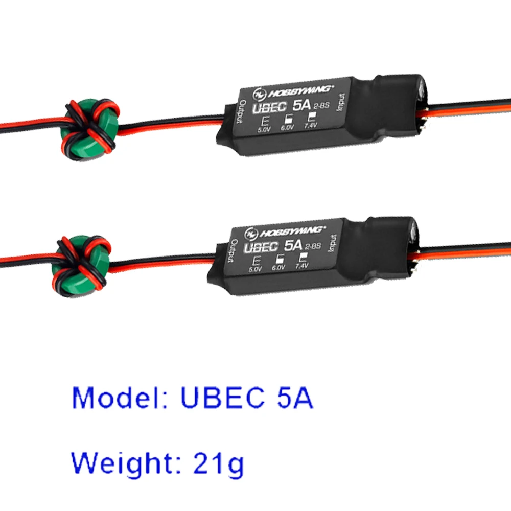 

2-8S 5V 6V 7.4V 5A Регулируемый BEC Hobbywing 5A Ubec V2 Воздушный модуль высокого напряжения для радиоуправляемых автомобильных запчастей