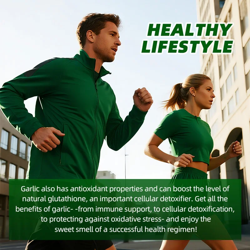 كبسولة مستخلص زيت الثوم العضوي من Mulittea للمناعة والقلب والأوعية الدموية، ومكمل غذائي لدعم صحة الكوليسترول