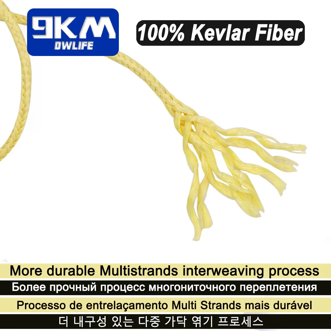 Kevlar Line 0.8mm~3.5mm Wear-Resistant Fishing Line Outdoor Camping Hiking Kite String Braided Fishing Assist Line Refractory