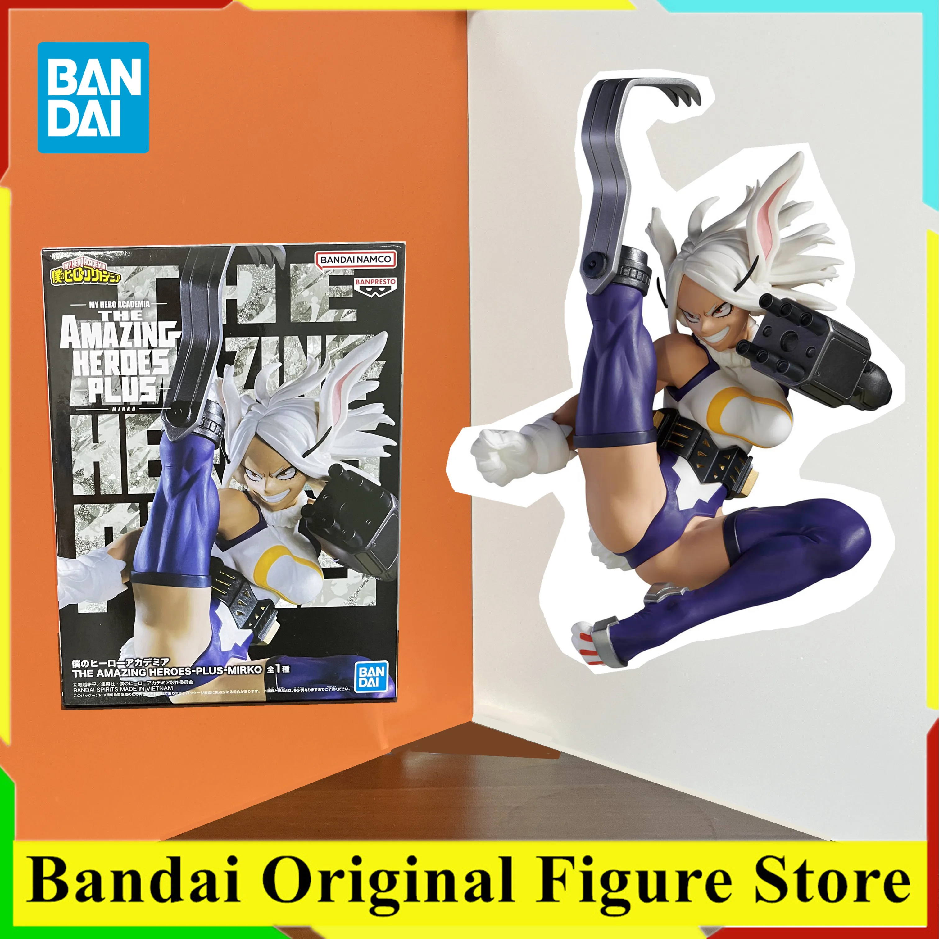Original BANDAI My Hero Academia Mirko los héroes increíbles más figura de acción de juguete Boku no Hero Academia PVC modelo colección muñeca
