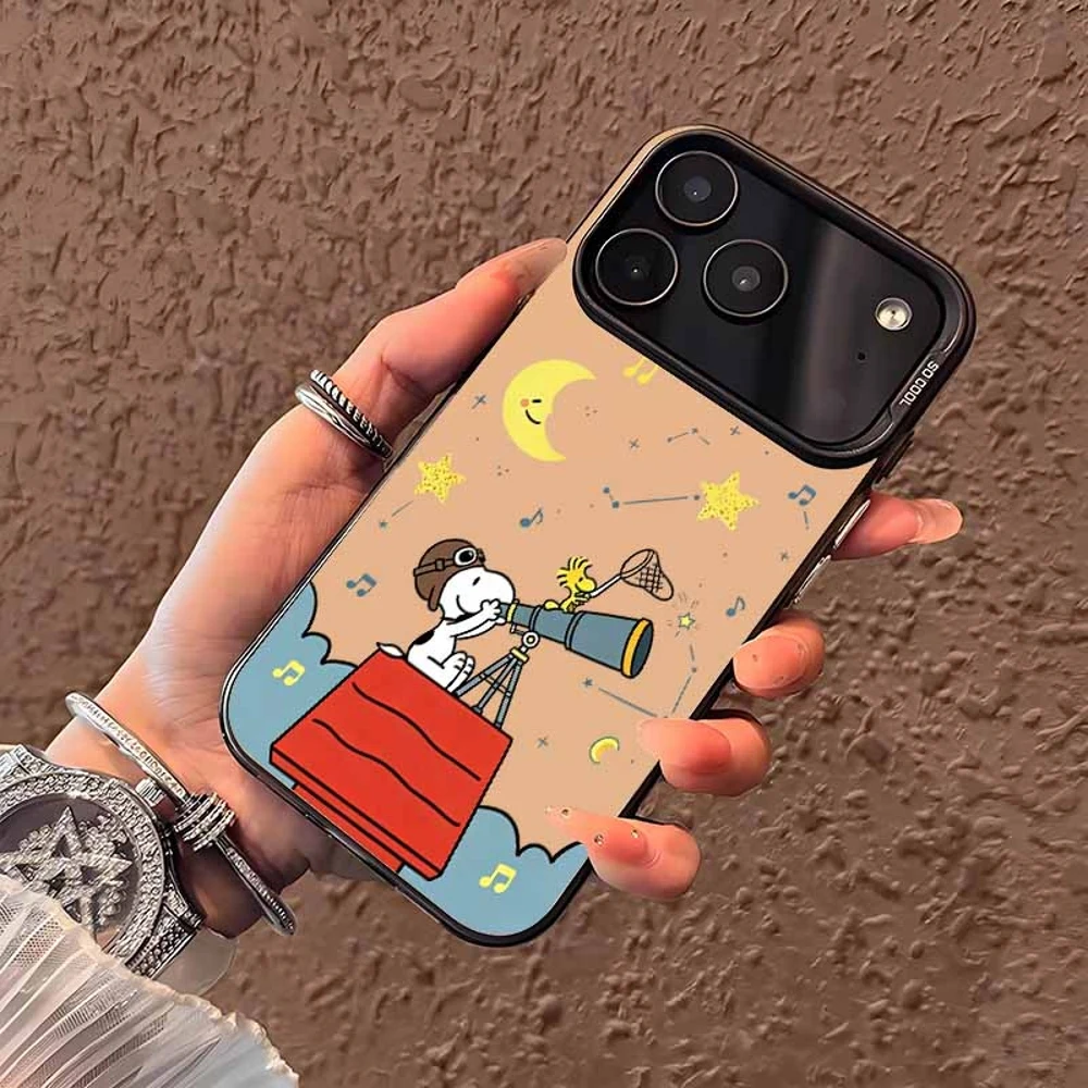 Modisches und niedliches S-Snoopy-Design für Apple iPhone 17 16E 16 15 14 13 12 mini Pro Max Plus, bunte Hülle, Funda, Silikon-Handyhülle