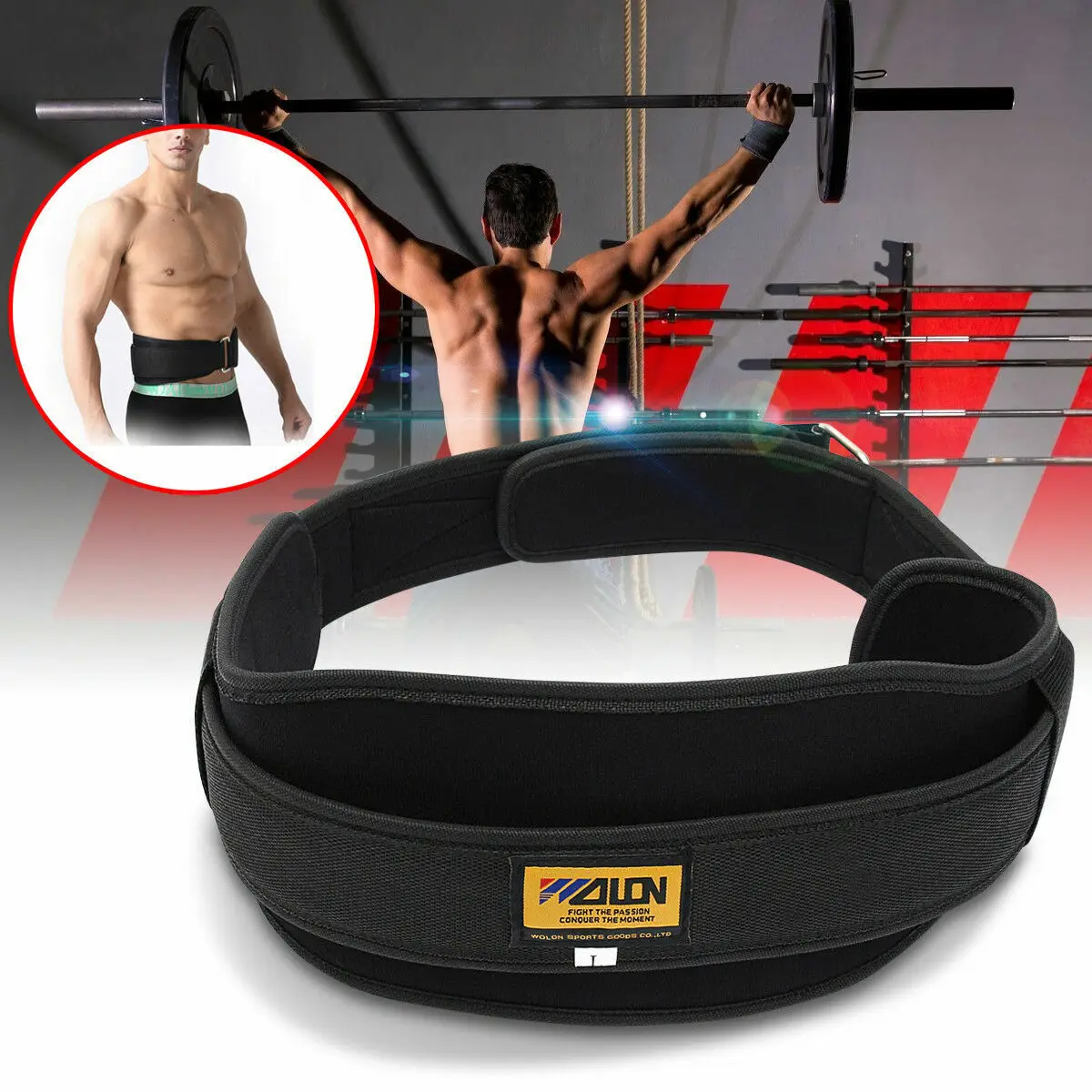 Fitness Weight-Lifting Belt Gym Back Support Power Lumber Pain Training Workout