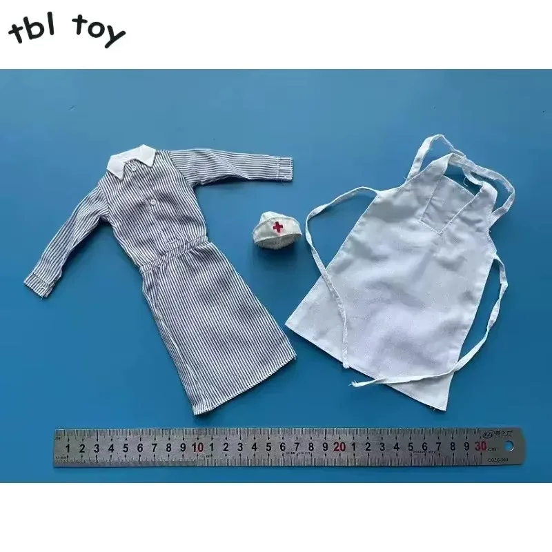 1/6 Scale Female German Nurse Clothes Hats Aprons Jumpsuits Set Model for 12'' Action Figures Accessories