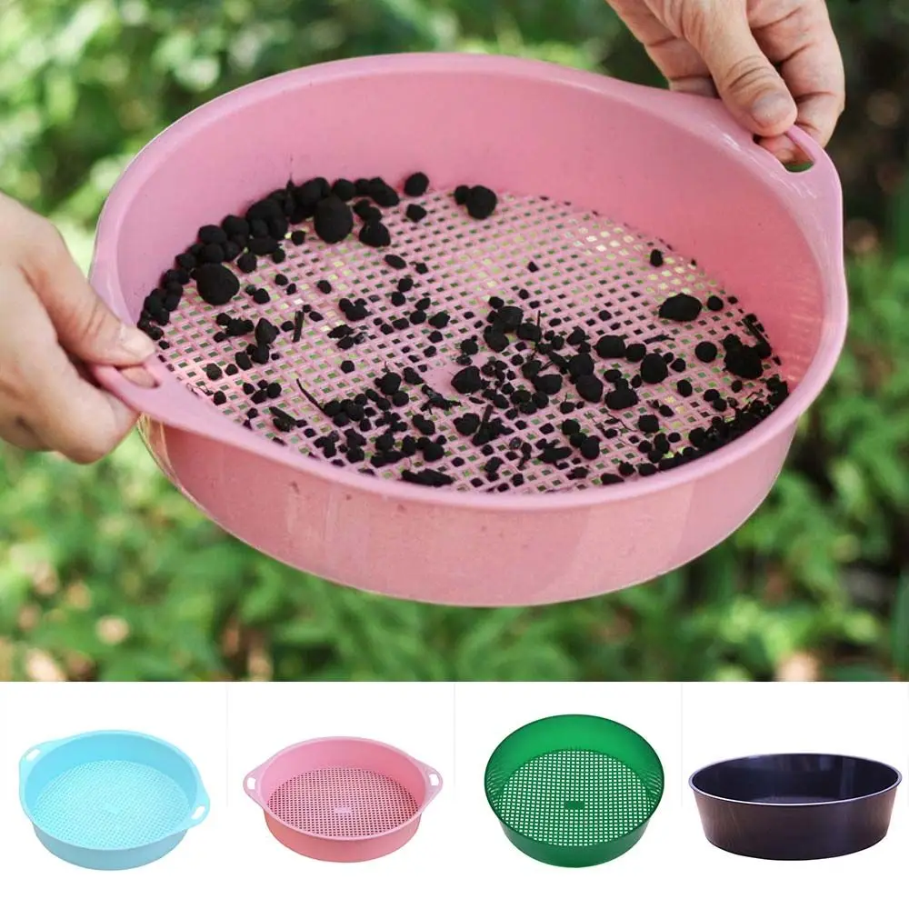 정원 모래 토양 퇴비석용 플라스틱 정원 체질기, 정원 모종 도구 