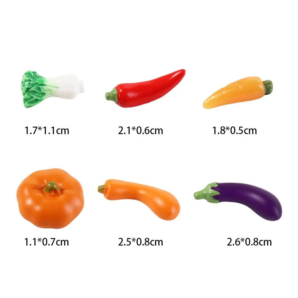 Cabbage 1:12 Mini Simulation Food Model Eggplant Pepper Artificial Fruits and Vegetables Model Carrot Cooking Toys