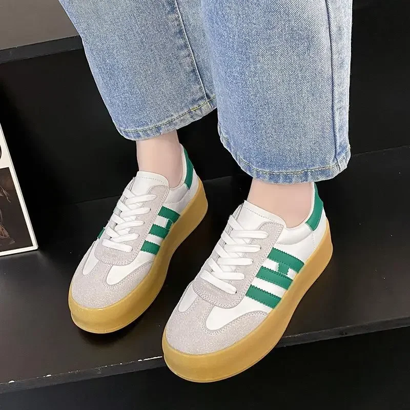 Women\'s Casual Shoes Luxury Artificial Leather Platform Sports Tennis Sneakers For Women Designer Brand Fashion Outdoor Shoes