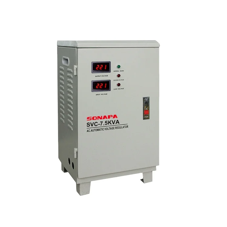 

Electrical Stabilizer voltage stabilizer 7.5KVA single phase AC automatic voltage regulation for home AVR.