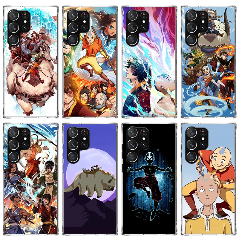 Anime Avatar The Last Airbender Phone Case for Samsung Galaxy S24 S23 S22 Plus S21 FE S20 Ultra S10 S10E S9 S8 + Soft Cover Prin