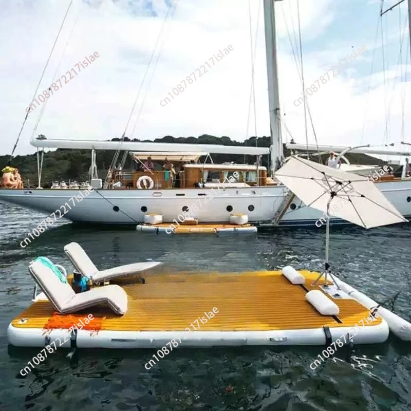 Outdoor Fishing Inflatable Floating Row, Water Floating Bed Floating Table Board